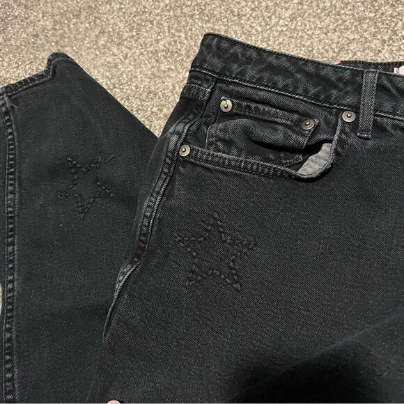 Anthropologie Sundry Stars Ultra High-Rise Straight Black Jeans - Picture 10 of 13